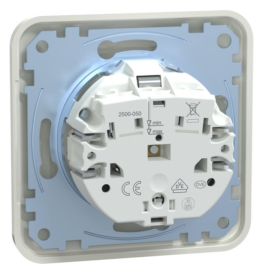 Steckdose 1f polws glz 1-M UP IP20