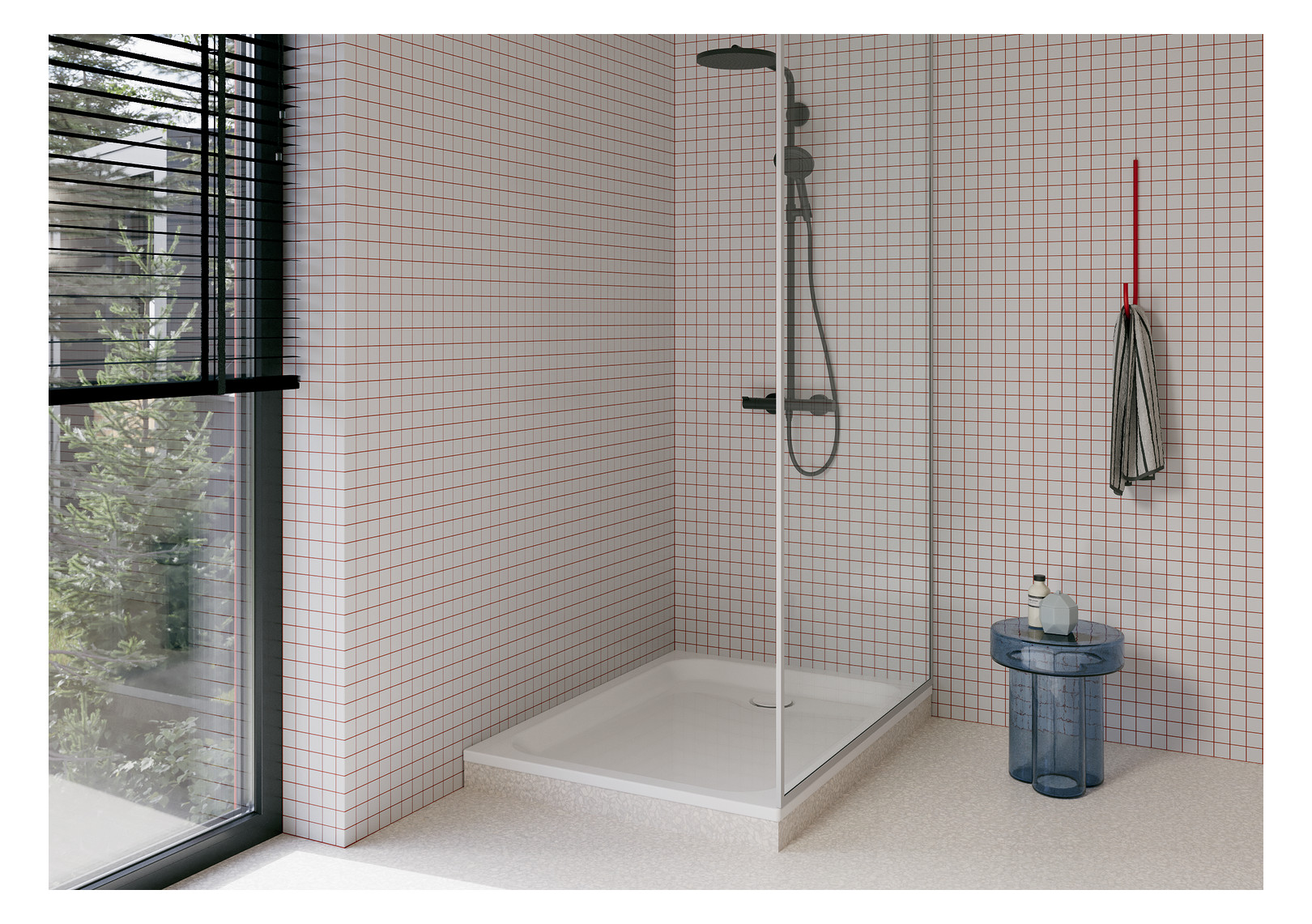 Duschwanne BetteSupra 8640 110x90x6,5cm, Antirutsch/Sense, weiß