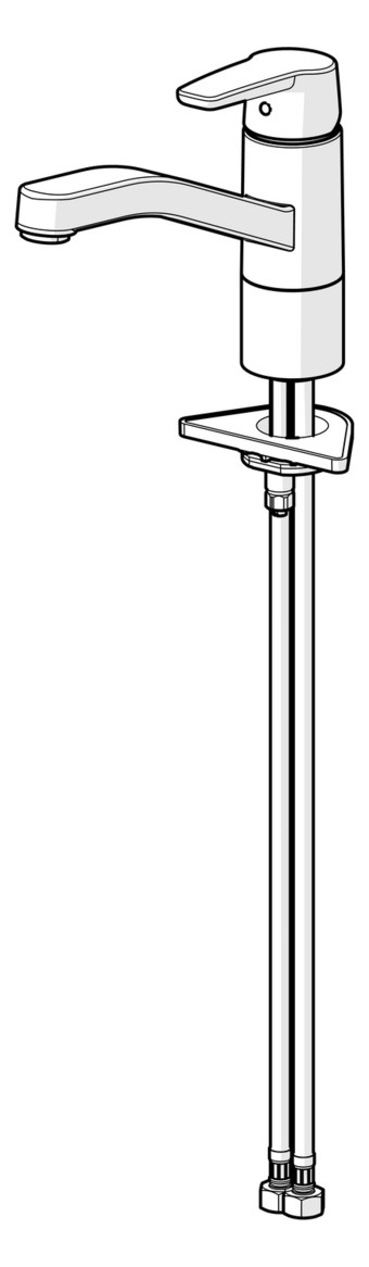 HANSA Spültisch-Einhebelmischer HANSAPOLO Eco 3,36 l/min, schwenkbarer Auslauf, Ausladung 215mm, chrom