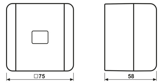 Wipptaster-Modul gr 1S AP WG 800 IP44 glz