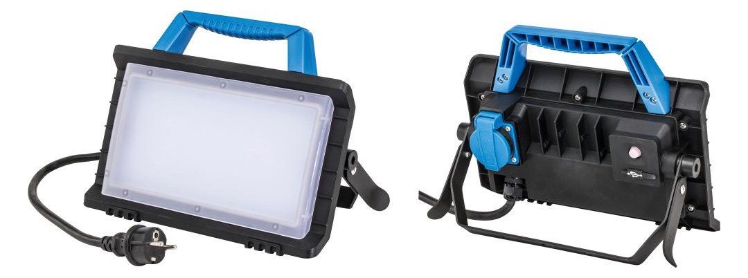 Bild LED Strahler 24W, mobil Optiline, IP 54 USB-Dose und SchukoDose - n.a.-2