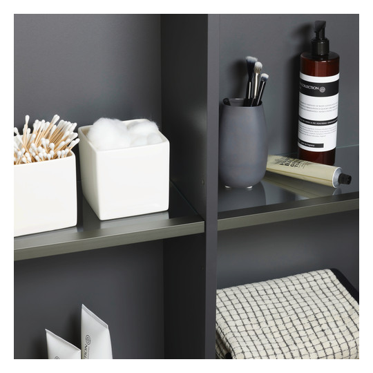 Duravit Halbhochschrank L-Cube 70x24,3x80cm, 2 Türen, eiche natur