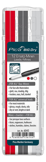 Pica-Ersatzminenset Zimmermann Graphit/rot/weiß (12...