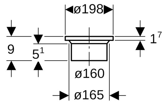 Geberit Vorschweißbund PE DN 150, für Losflansch, PE-HD
