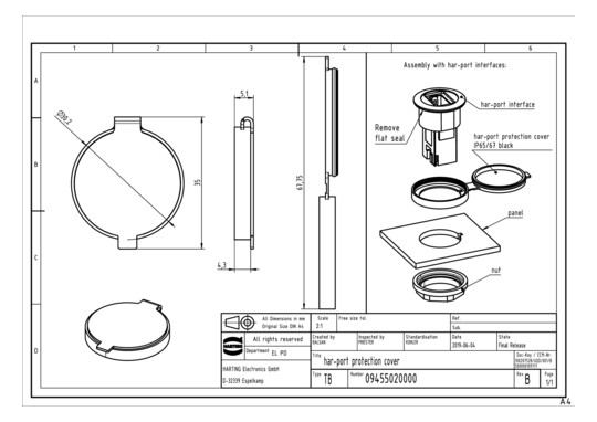 HART har-port Schutzkappe    09455020000 