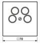 Zentralplatte Sat/TV/Radi LS aws 4f Schraubbef ohne