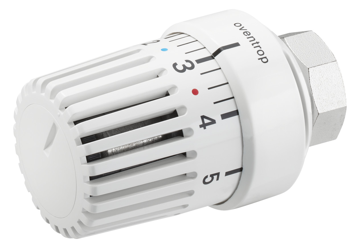 Oventrop Thermostat Uni LH weiß, 7-28 °C, mit Nullstellung, mit Flüssig-Fühler