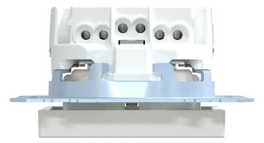 Steckdose 1f polws glz System M UP IP20