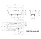 Kaldewei Badewanne MINI STAR rechts 835 157x70/47,5cm, Vollantislip Perl-Effekt, manhattan