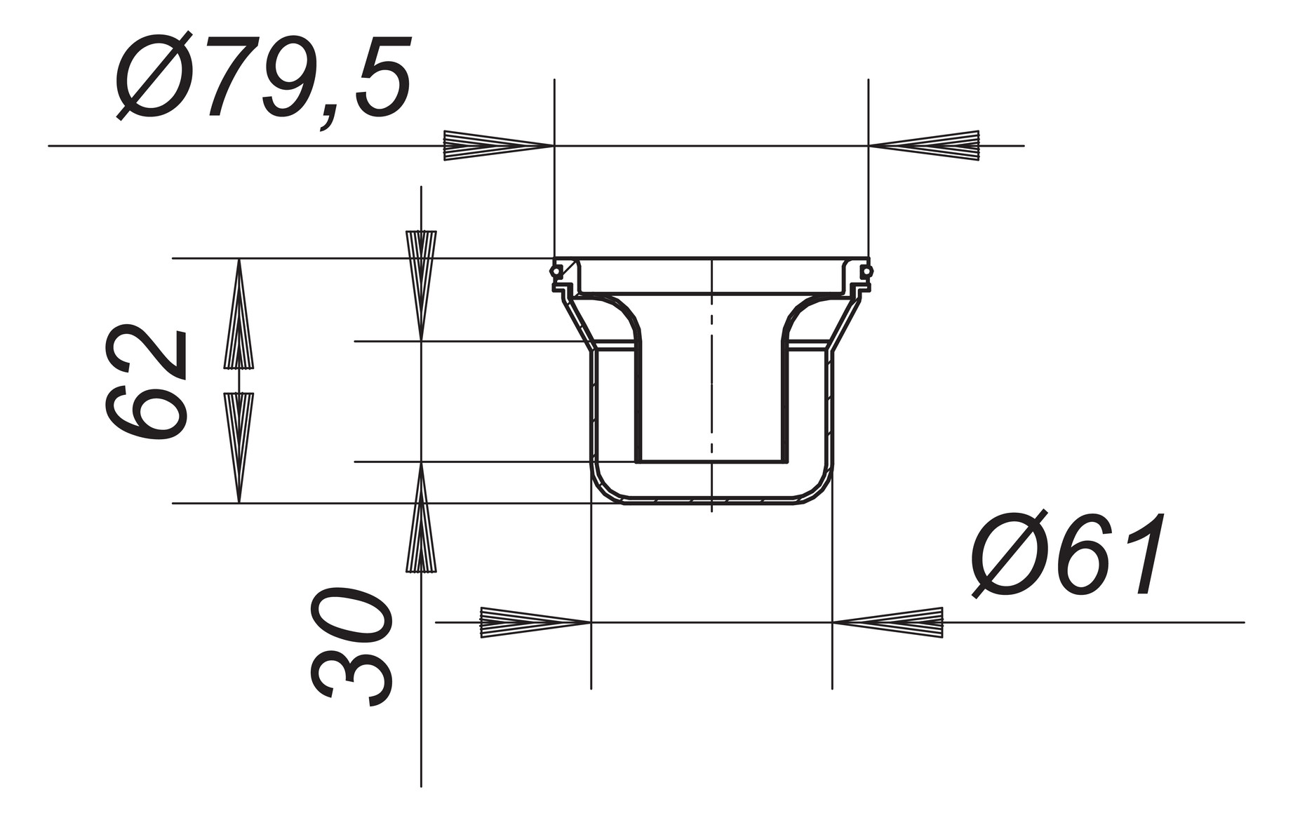 Dallmer Geruchsverschluss ORIO ORIO 60, für Duschwannenablauf