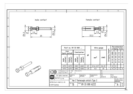 HART HAN E-Kontaktstift-c    09330006173 