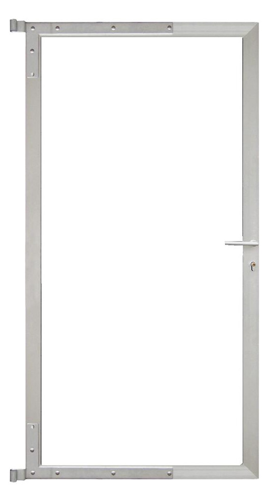 Bild Aluminium Torrahmen 90x173cm oh. Füllung inkl. Beschlägen, Schloss für Steckzaun - n.a.-0