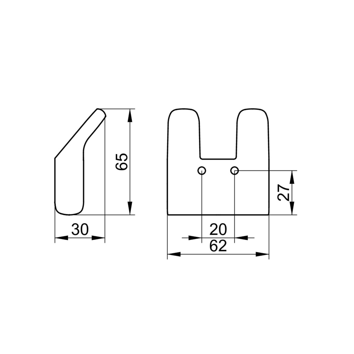 KEUCO Handtuchhaken Collection Moll doppelt, verchromt