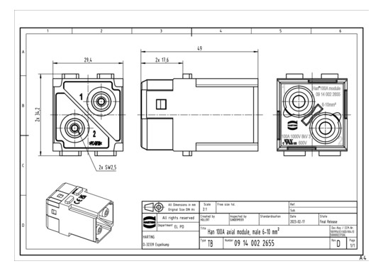 HART HAN 2 MOD STI-S 100A/6- 09140022655 
