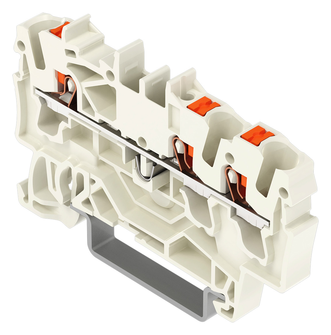 Reihenklemme 0,25-4qmm 1Etage 3kl lgr 24A TS35 Hutschiene TH35