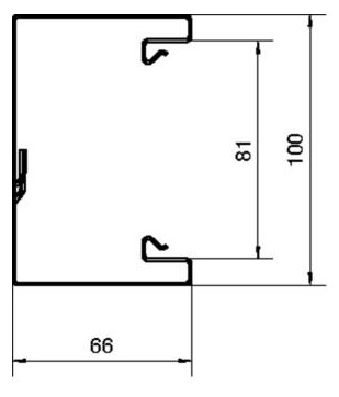 Geräteeinbaukanal ST 100x65mm vz 5300qmm GEB-K 2000mm
