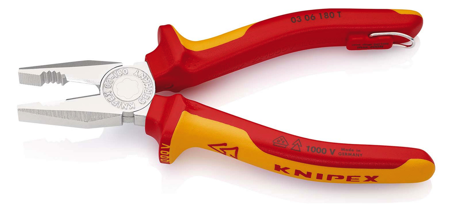 Kombizange 180mm vorst.Schneide 1000V Schutzisoliert 1000V 2Komp VDE