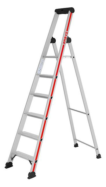 Bild Stufenstehleiter 6Stufen Standhöhe 1,35m 6 Stufen Standhöhe 1,35 m - ALUPRO concept-0