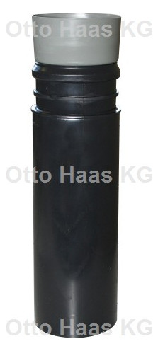 HAAS WC-Anschlussstück OHA 110/110 mm, schwarz, verschweißbar, mit Dichtung