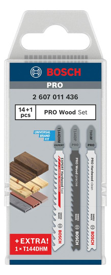BOSCH-Stichsägeblatt-Set Wood - 15-teilig...