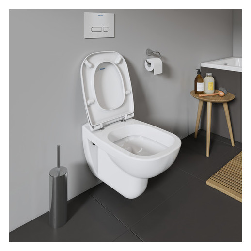 Duravit WC-Sitz D-Code ohne Absenkautomatik Scharniere Edelstahl, weiß