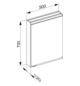 KEUCO Spiegelschrank Royal Modular 2.0 500 x 900 x 120 mm, ohne Steckdose, Wandvorbau, 1-türig, rechts, beleuchtet