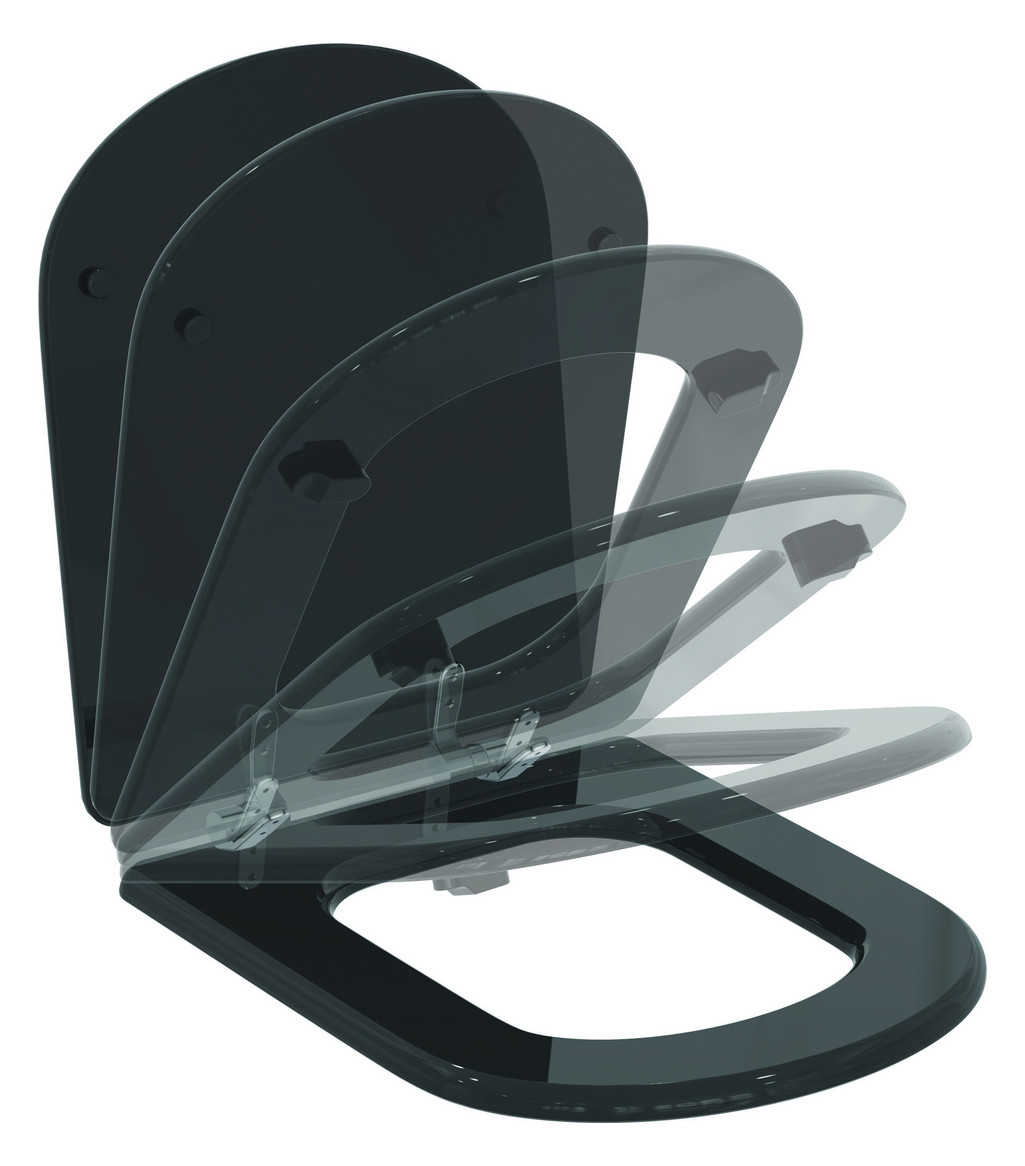 Ideal-Standard WC-Sitz Calla MDF, Scharniere Edelstahl, Softclosing, schwarz Ideal-Standard WC-Sitz Calla MDF, Scharniere Edelstahl, Softclosing, schwarz