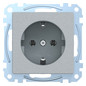 Steckdose 1f alu mt System M UP IP20
