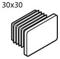 Walraven Schienenendstopfen 30 x 30 mm, für WM2, grün, Polyethylen