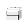 SA Waschtischunterbau mit Auszügen 3way (BP434) 591x750x447 Kaschmir-Matt