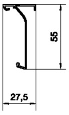 Oberteil SL-K 55mm Kst ver-ws RAL9016 Oberteil SL-K 55mm Kst ver-ws RAL9016