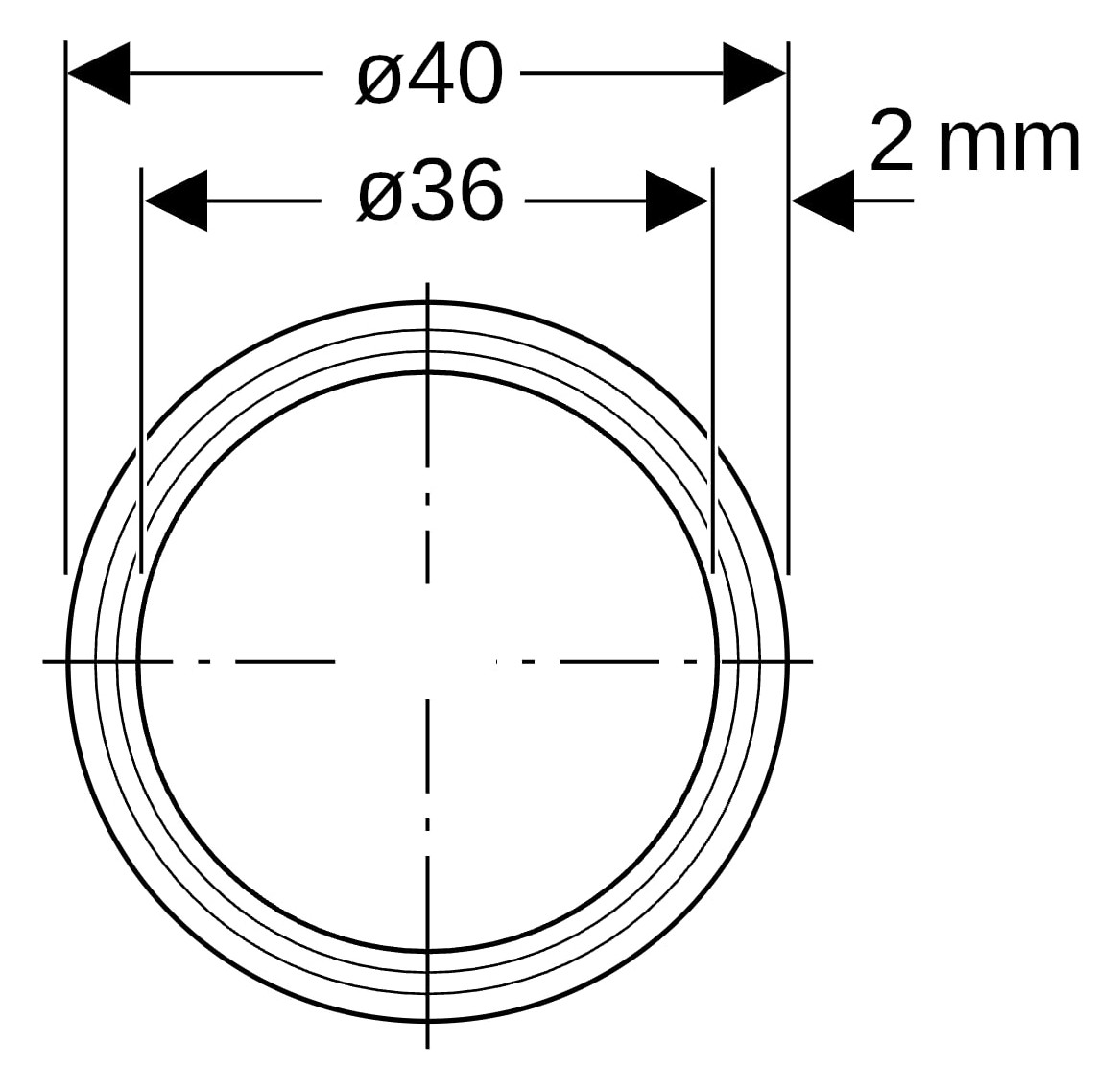 Geberit Rohr Silent PP DN 40, 1500 mm, mit Muffe, schalloptimiert