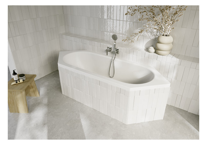 6-Eck-Badewanne BetteStarlet 2040 188x70x42cm, edelweiß