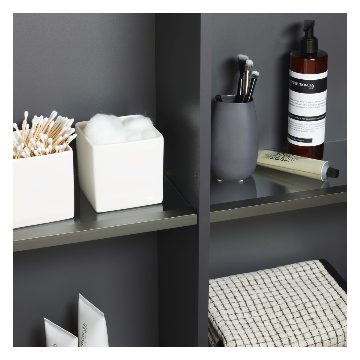 Duravit Halbhochschrank L-Cube 70x24,3x80cm, 2 Türen, eiche natur