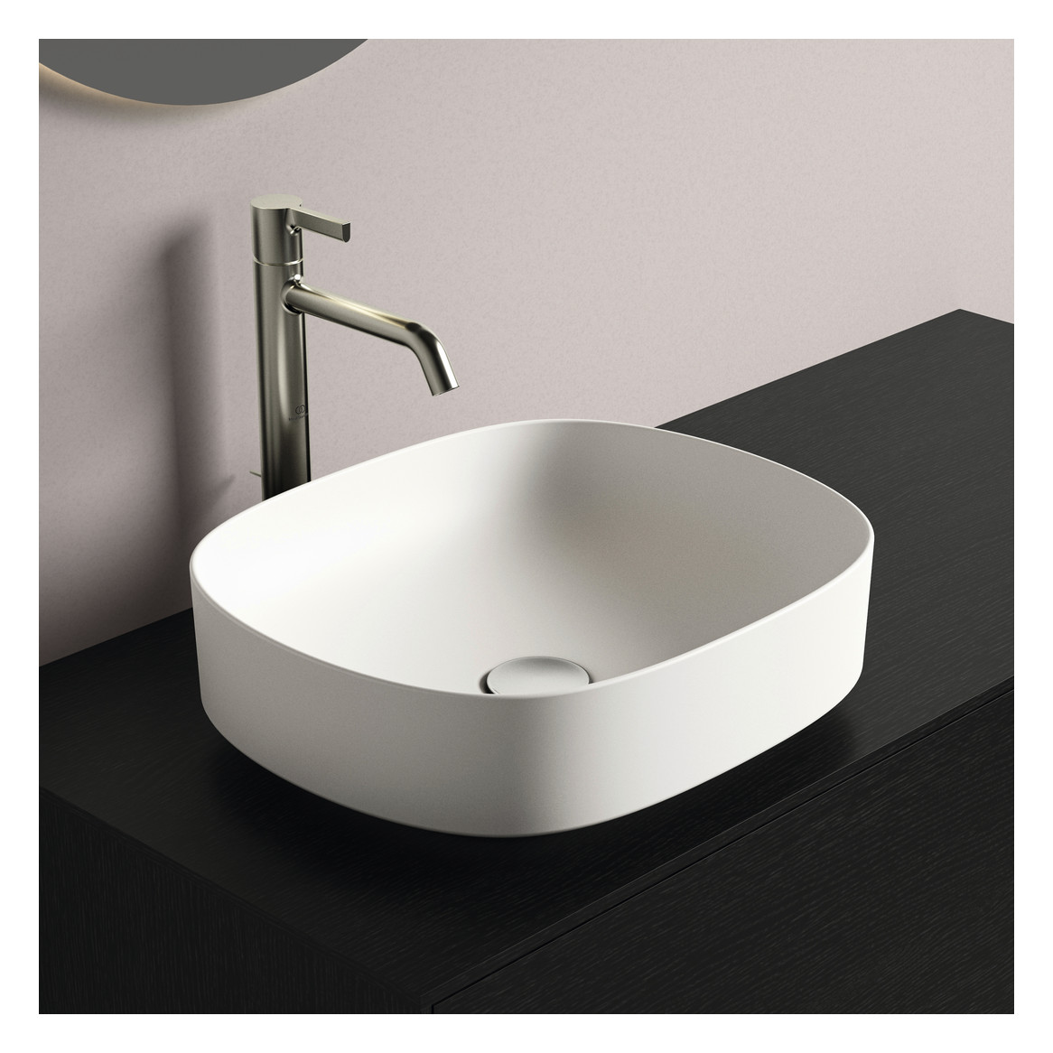 Ideal-Standard Waschtisch Linda-X 45x38x13cm, ohne Hahnloch/Überlauf, seidenweiß