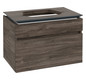 V&B Waschtischunterschrank Legato 80x55x50cm, Waschtisch mittig, Stone Oak
