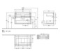 V&B Waschtischunterschrank Collaro 80x54,8x50cm, Waschtisch mittig, truffle grey