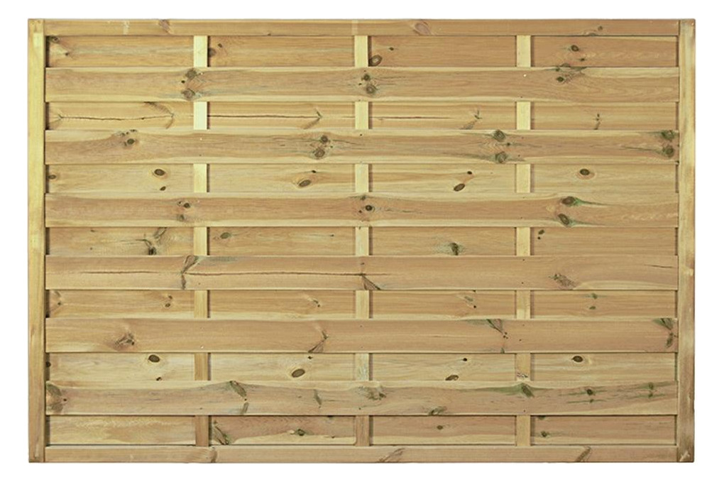 Bild Maxi-Massiv-Zaun 180x120cm Rahmen 45/45mm kdi grün Lamellen geriffelt & geschrau - n.a.-0