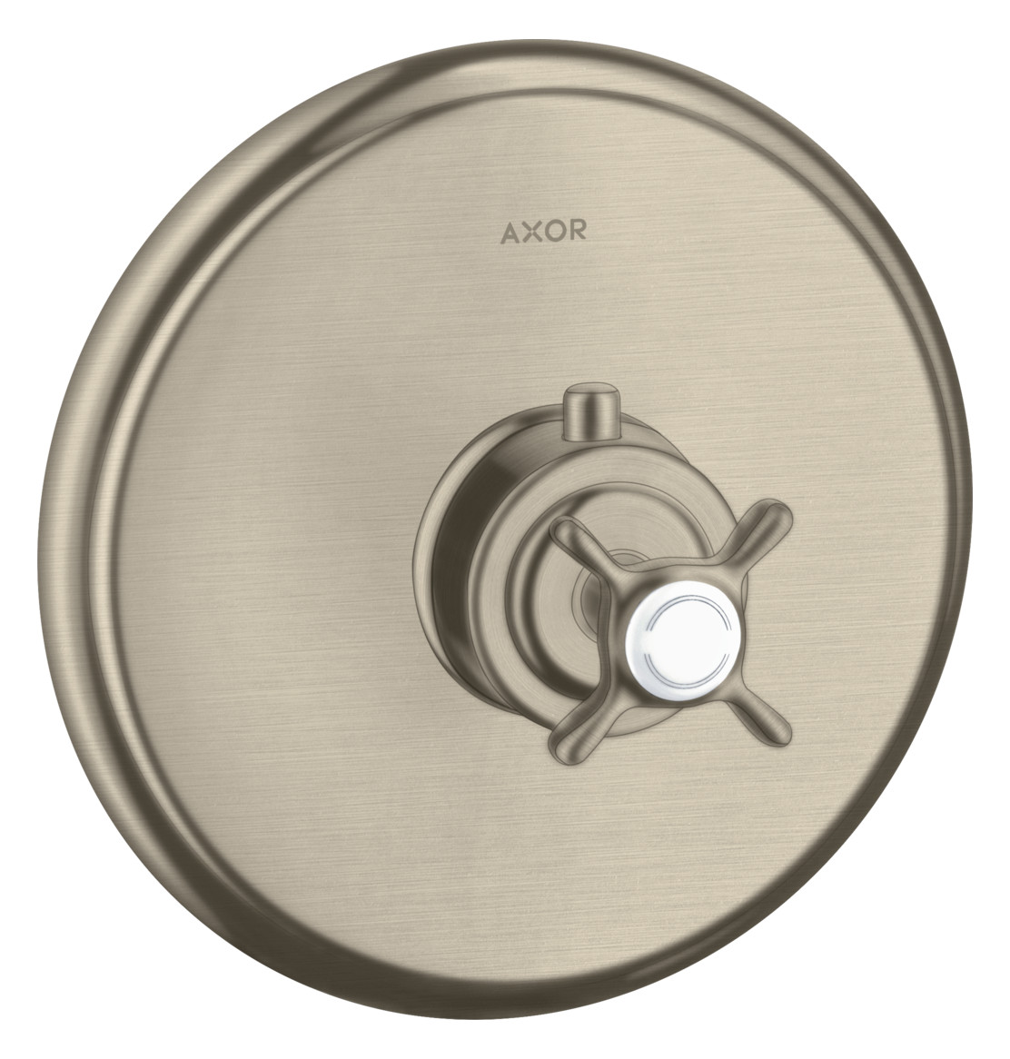hansgrohe Fertigmontageset Axor Montreux UP-Thermostat, mit Kreuzgriff, brushed nickel
