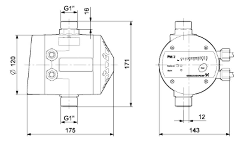 Grundfos Pressure Manager PM 2-1.5-5, 1,5 -5 bar, 230 V