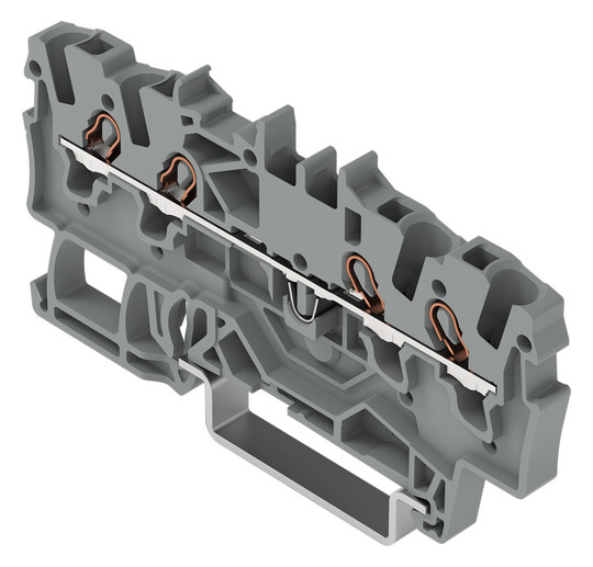 Reihenklemme 0,25-1,5qmm Serie 2001 18A 1Etage 4kl gr Hutschiene TH35