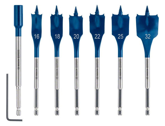 Bohrerset 7tlg Ø16-32mm 7xHolz
