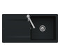 V&B Flächenbündige Spüle Siluet 60 Flat mit Ablaufgarnitur, Excenterbetätigung, graphit CeramicPlus