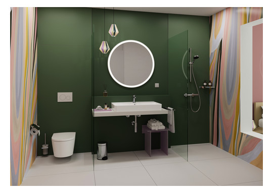 hansgrohe Duschrinne RainDrain Compact 800 mm, Komplettset, für flache Installation, Edelstahl gebürstet