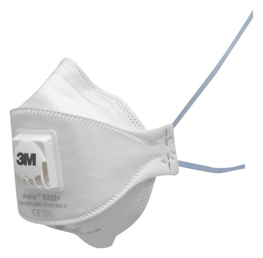 3M-Atemschutzmaske Aura 9322 + FFP2NRD mit Ausatemventil,...