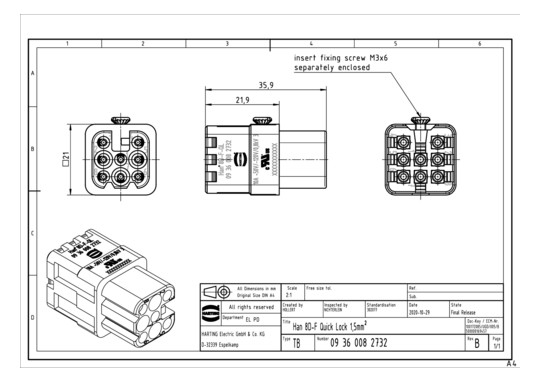 HART Han 8D-F Quick Lock 0,3 09360082732 
