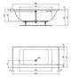 Ideal-Standard Duo-Badewanne Connect Air 180 x 80 x 47,5 cm, weiß