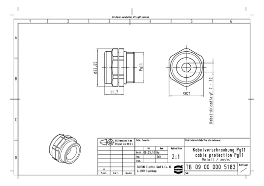 HART Verschraubung Pg 11 Met 09000005183 