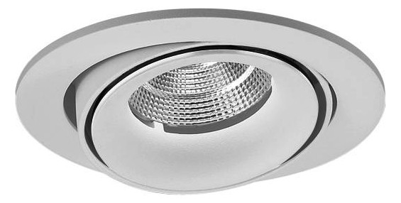 LED-Einbaustrahler 9,3W CIRCLE 3000K Alu 700lm ws mt 1LED IP20 RF:hochglänzend