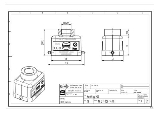 HART Tüllengehäuse-OT M20    19370061440 